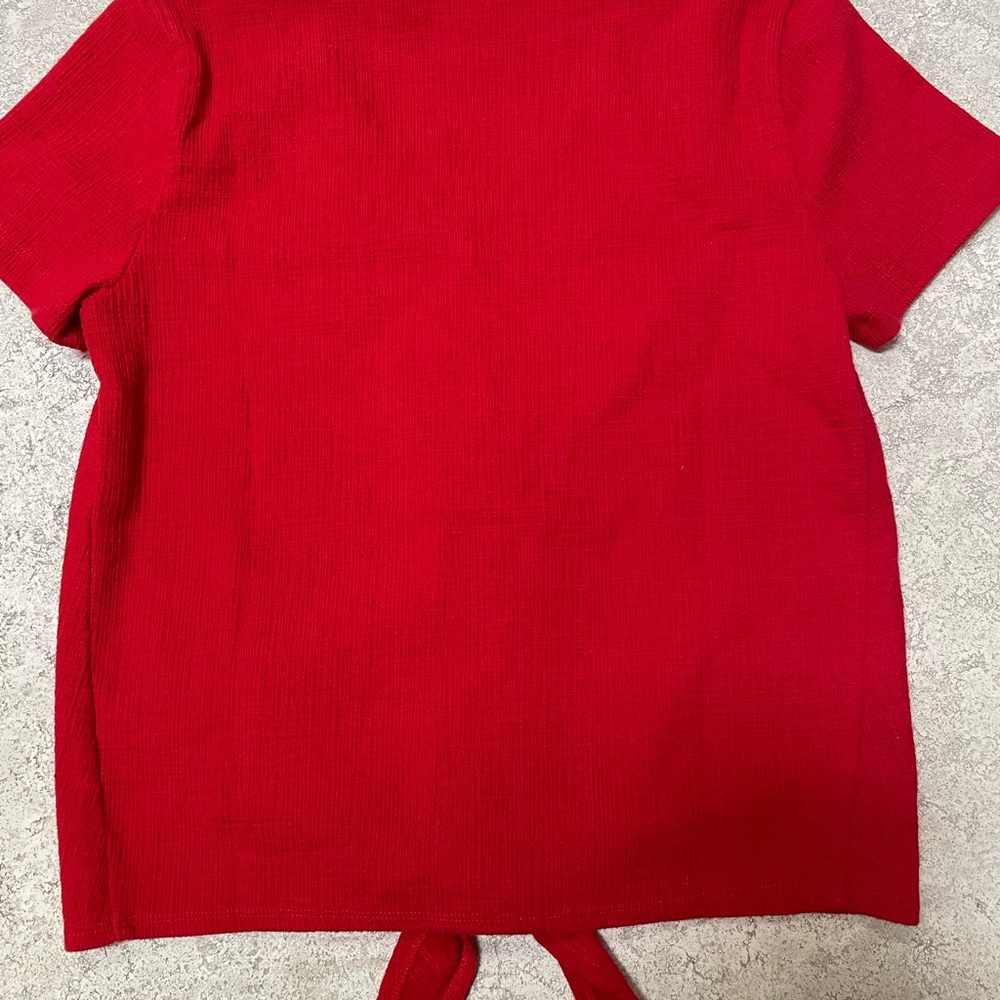 J Crew top. Size S. Short sleeve red top. - Picture 6 of 6